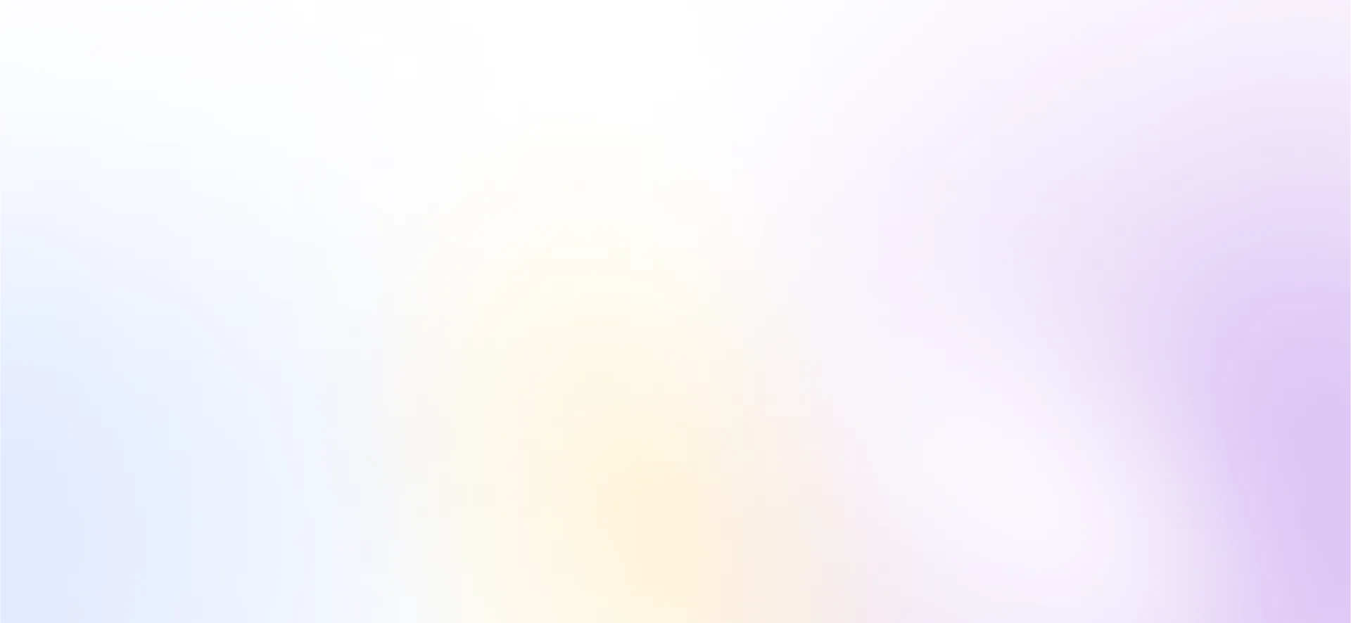 Soft purple gradient background behind the hero